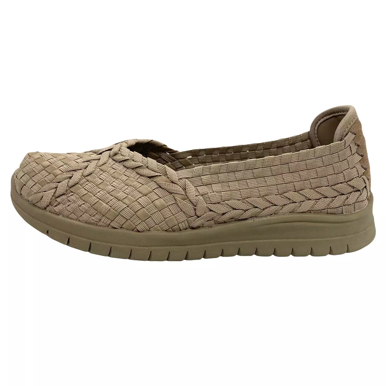 Pantofi Skechers taupe din material textil