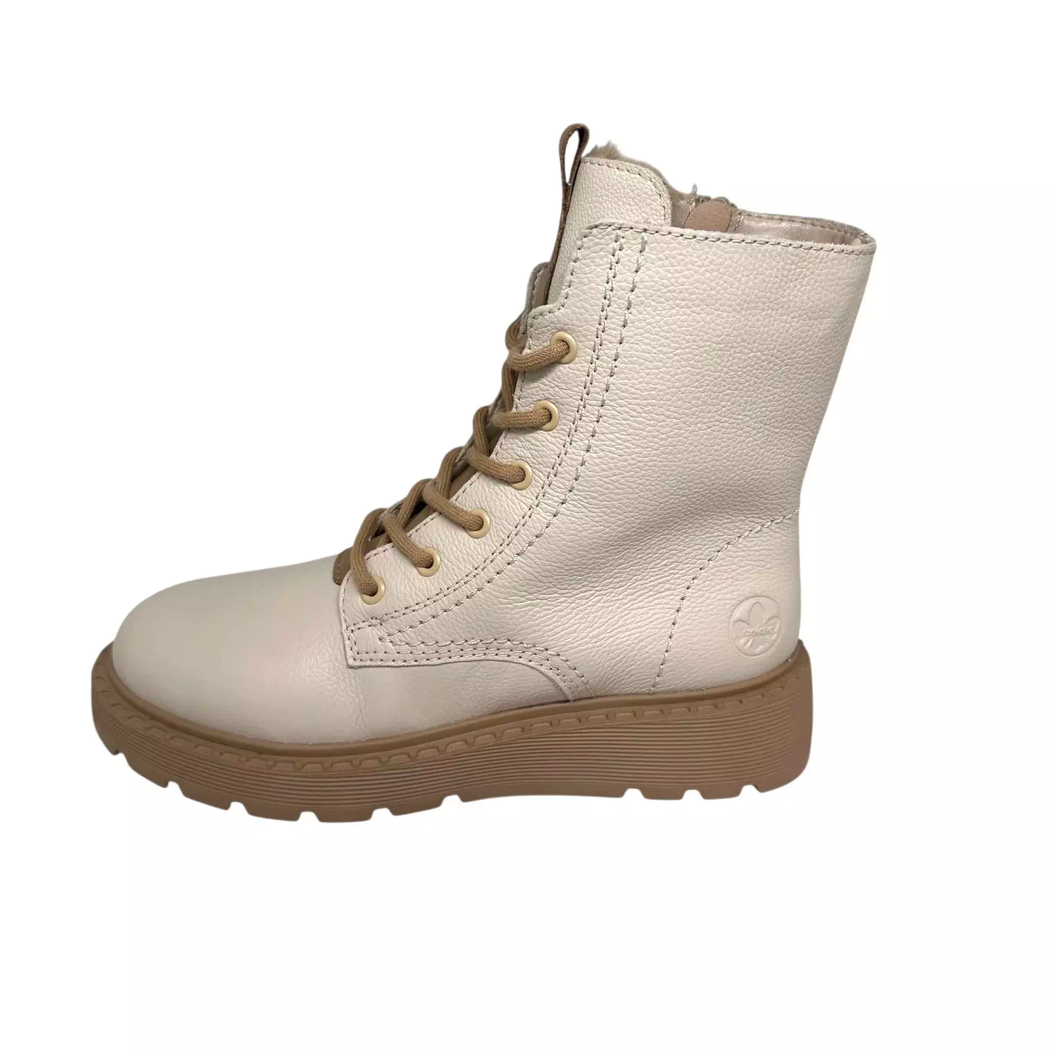 Ghete Rieker crem cu siret