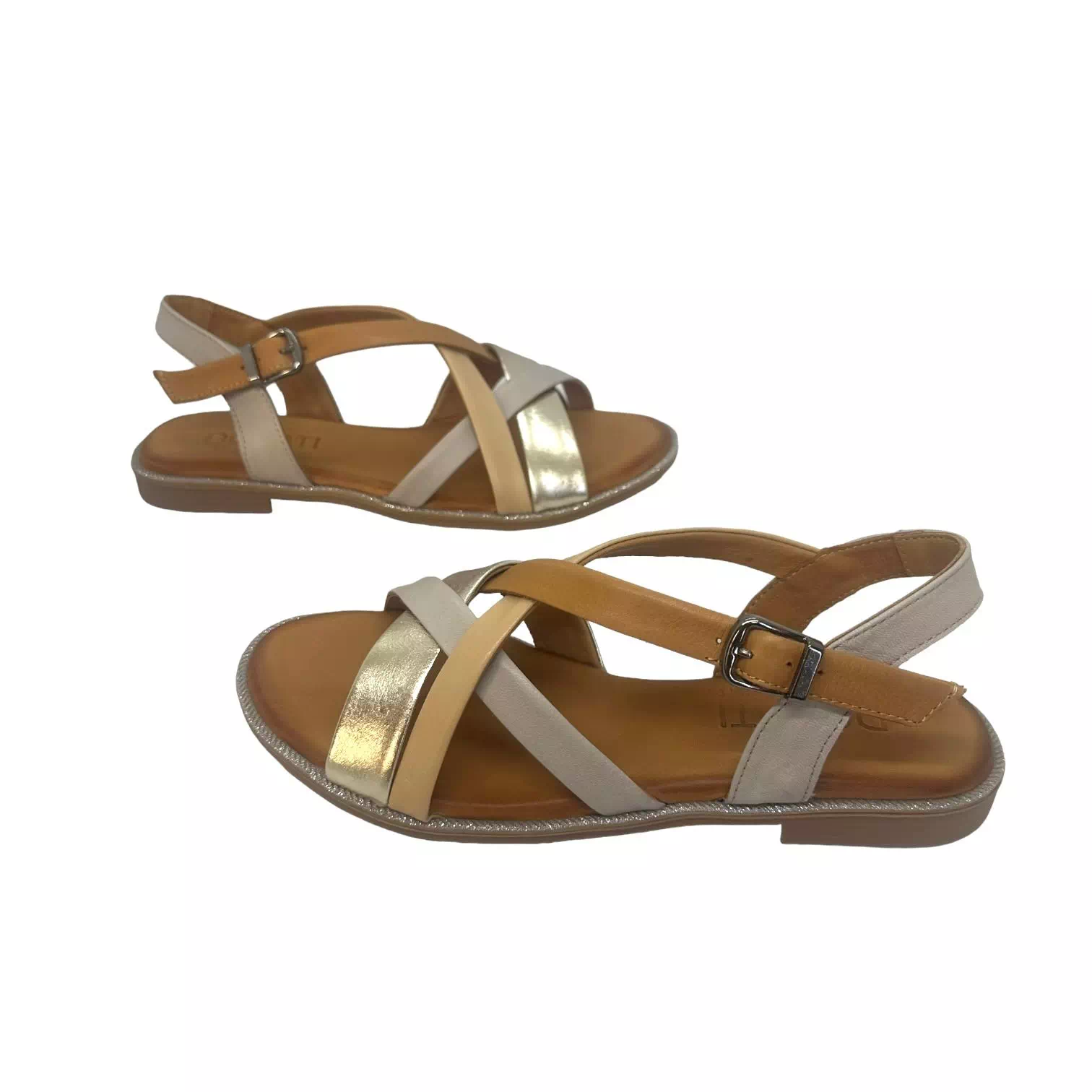 Sandale cu barete multicolore