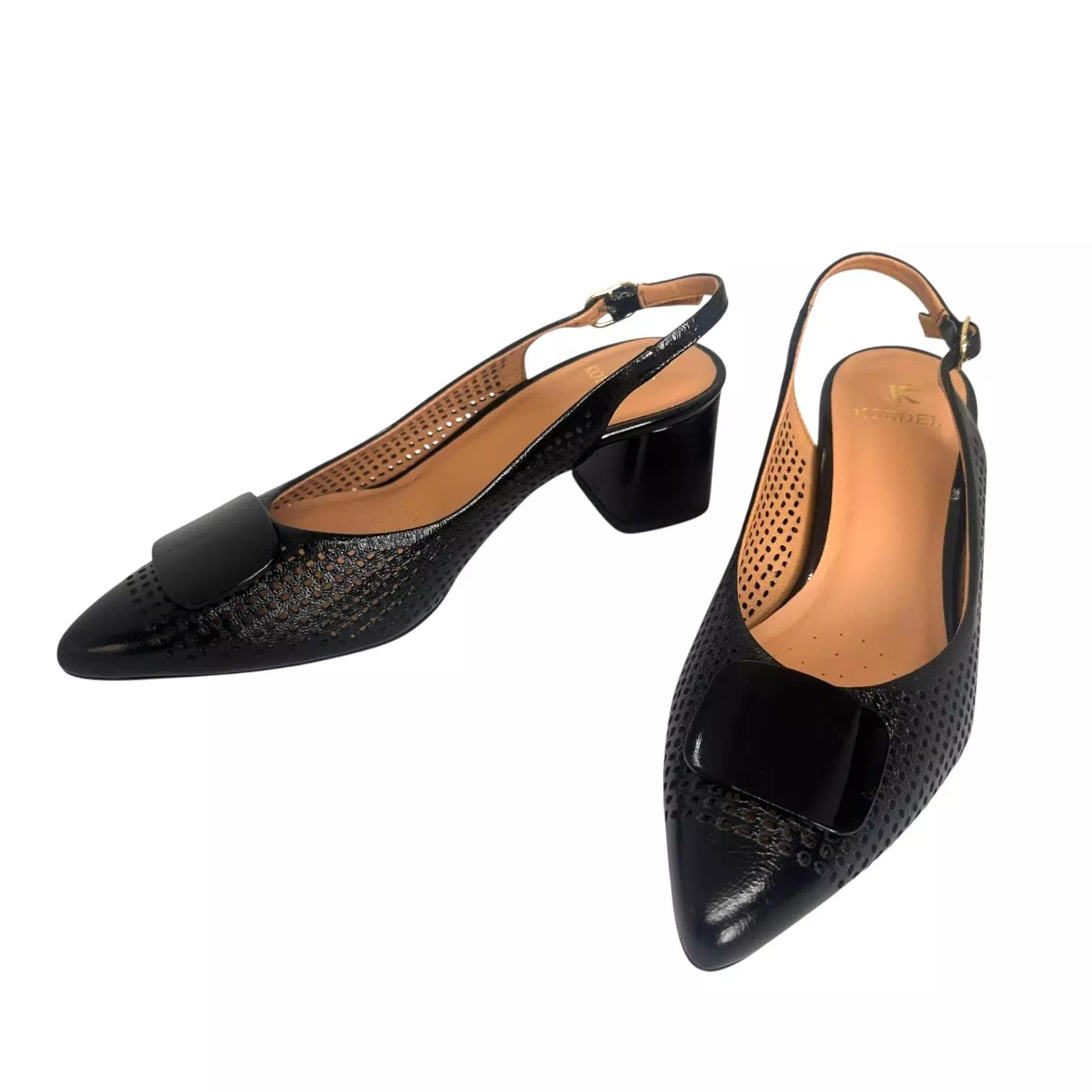 Pantofi decupati Kordel negri