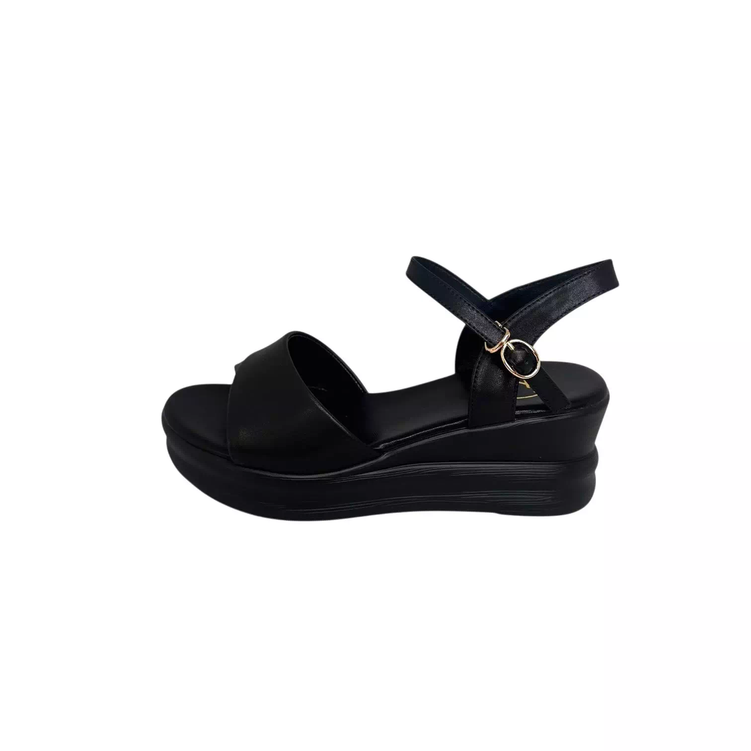 Sandale negre cu talpa platforma