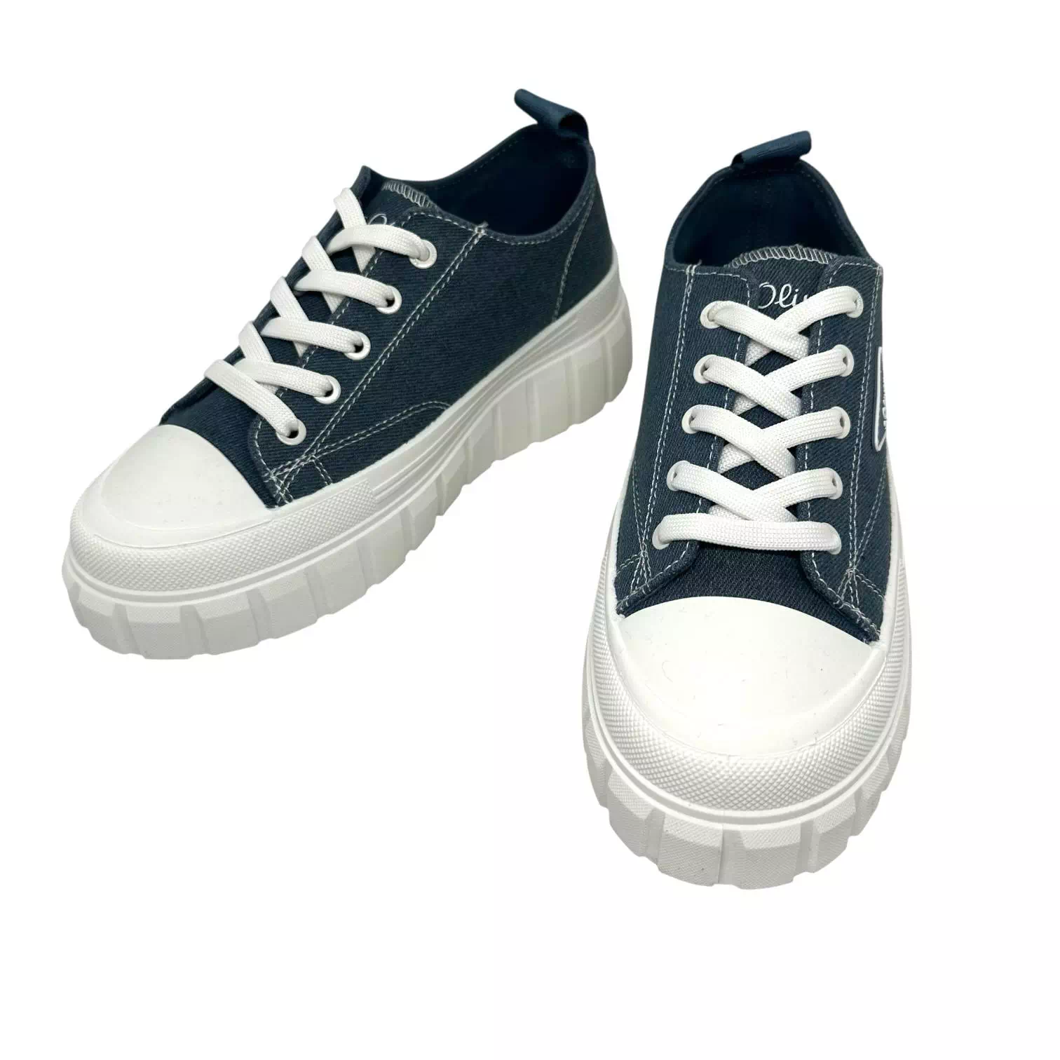 Pantofi S.Oliver blu cu talpa alba