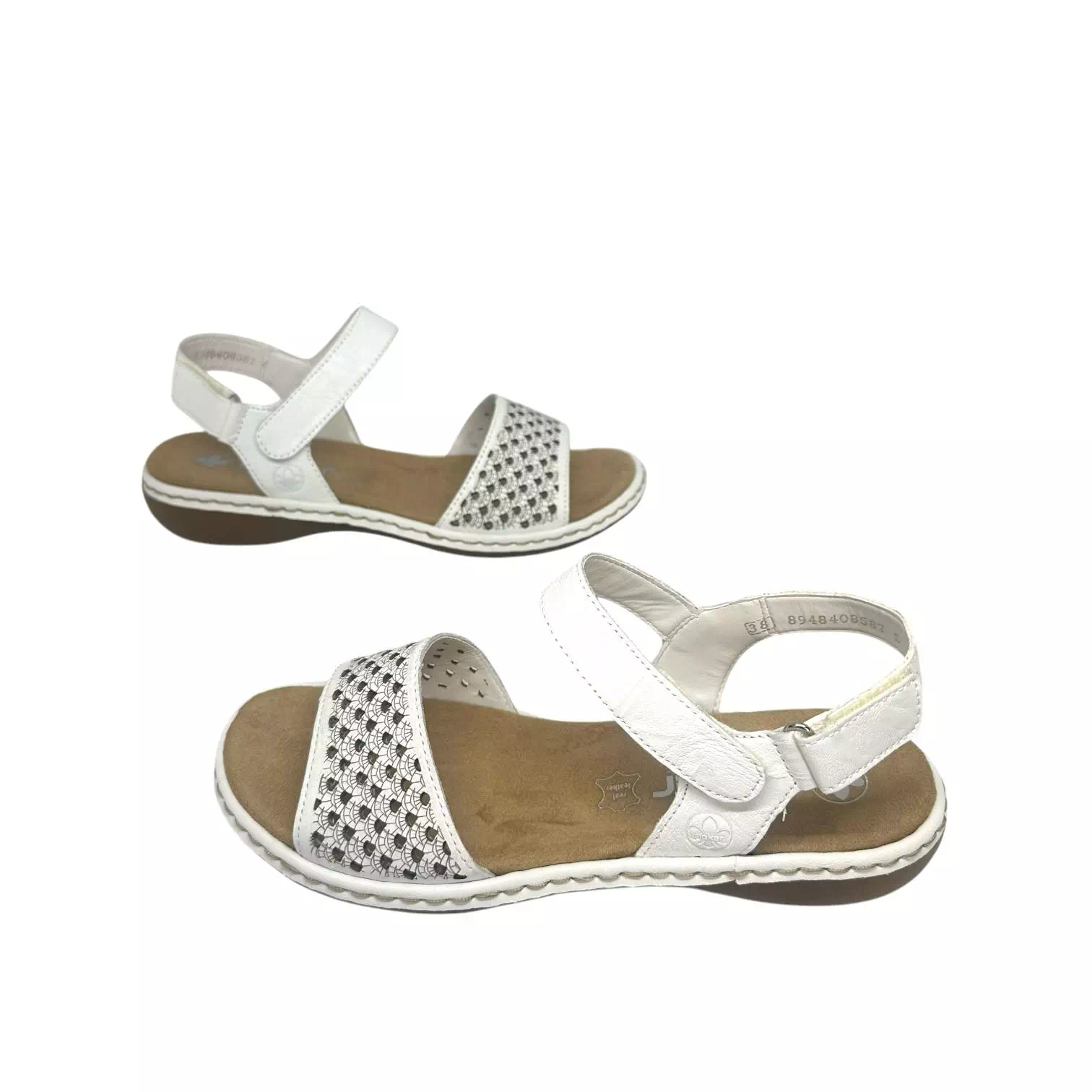 Sandale Rieker albe