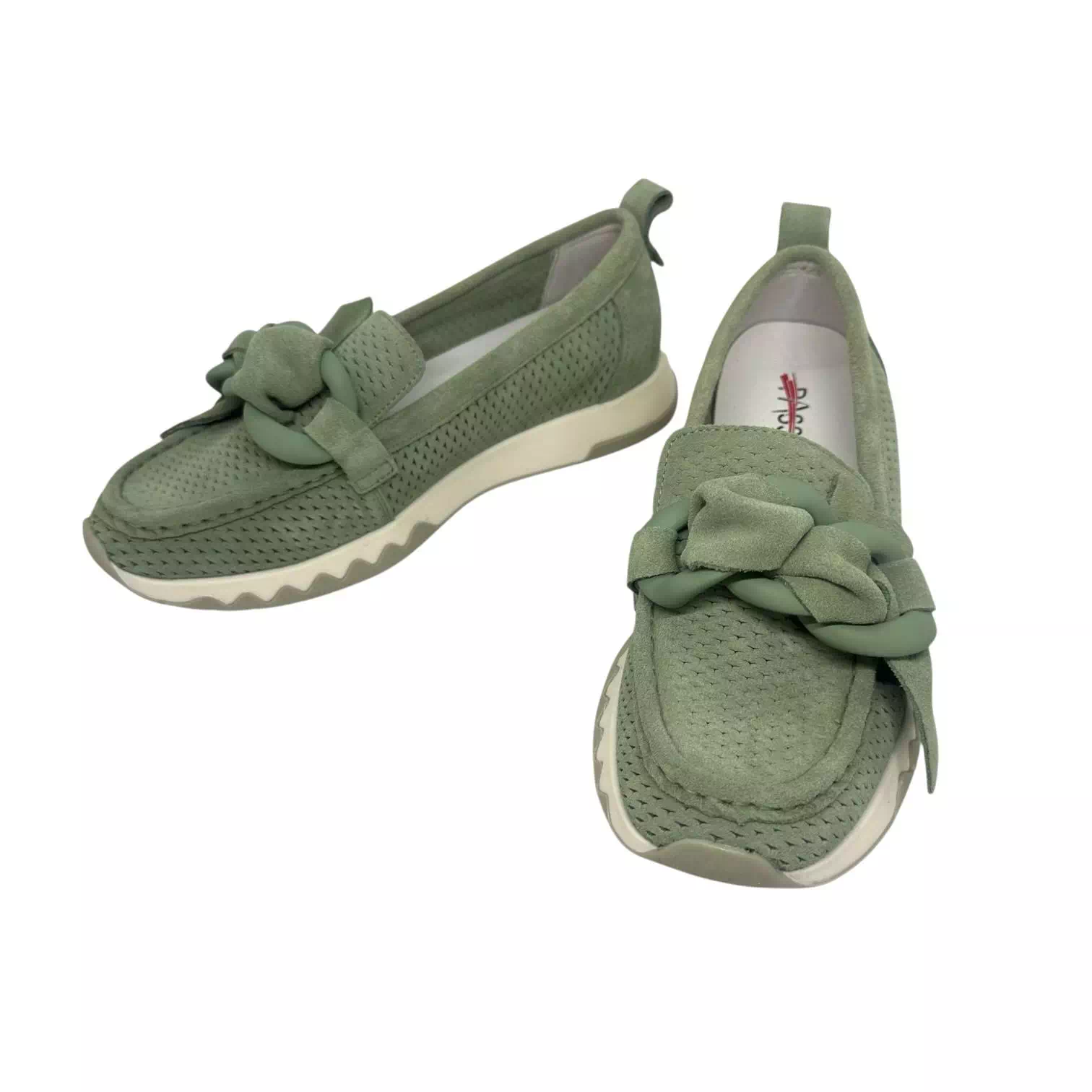 Pantofi Pass Collection verzi cu perforatii