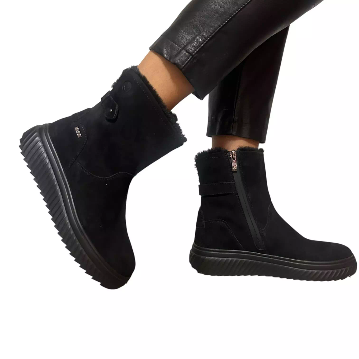 Ghete Caprice negre Tex climotion