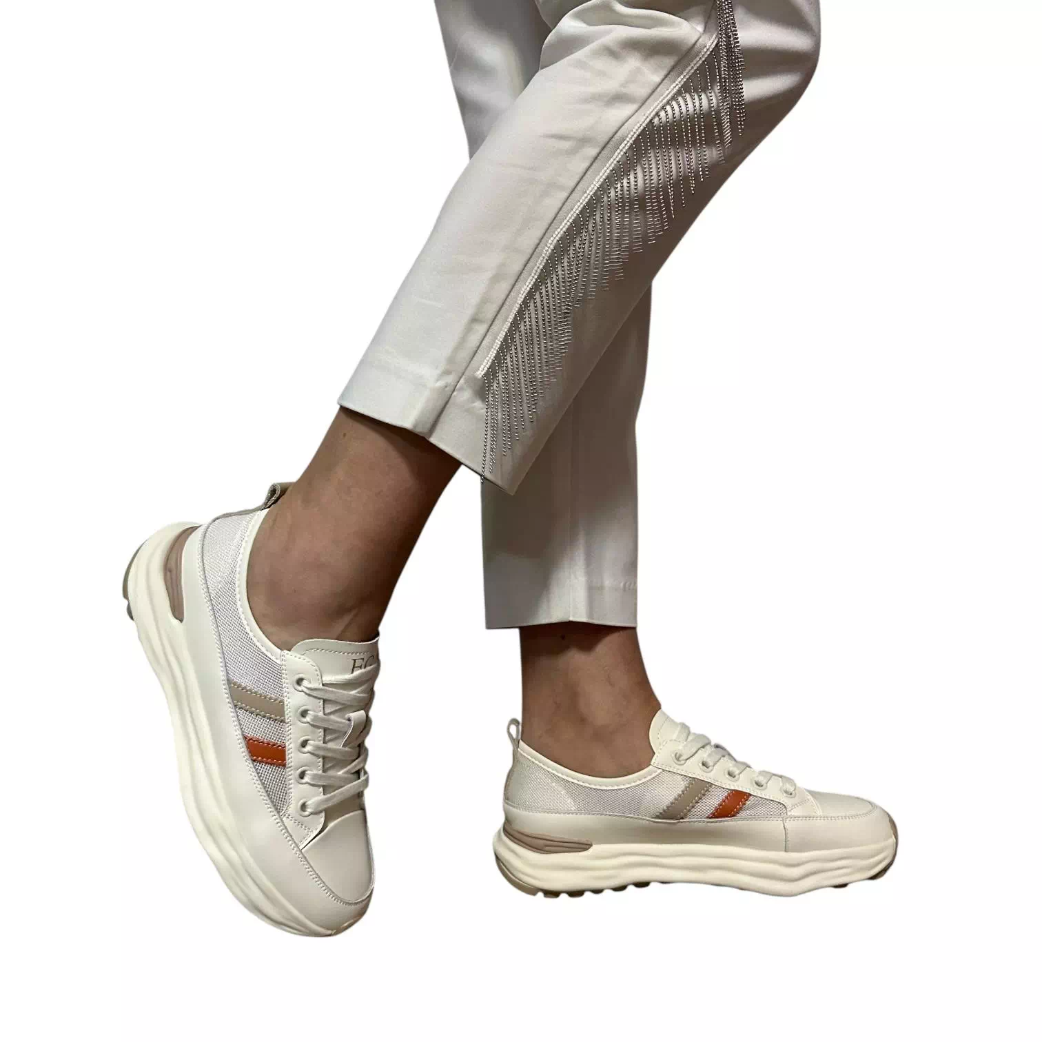 Pantofi crem cu plasa