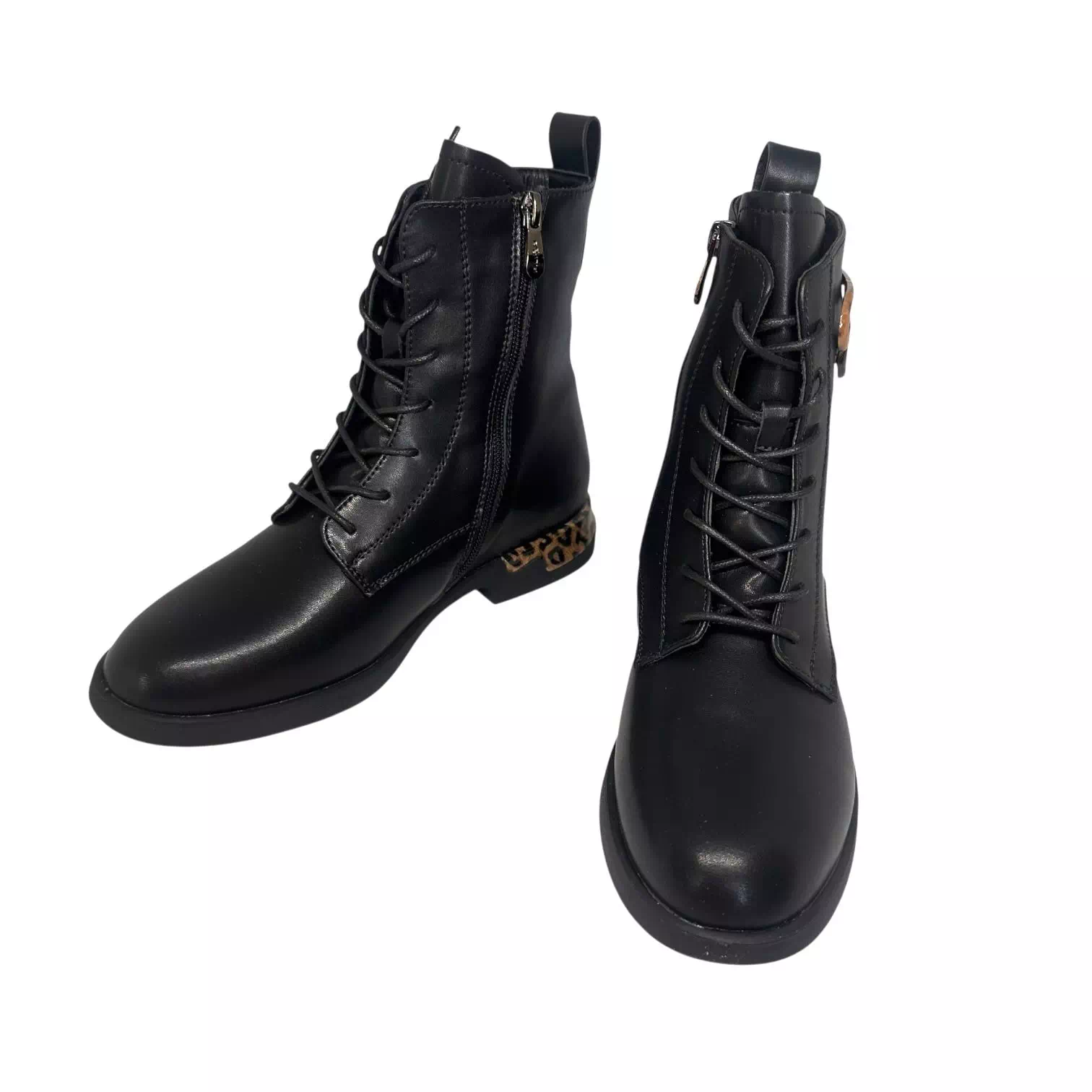 Ghete Filippo negre cu accesoriu print